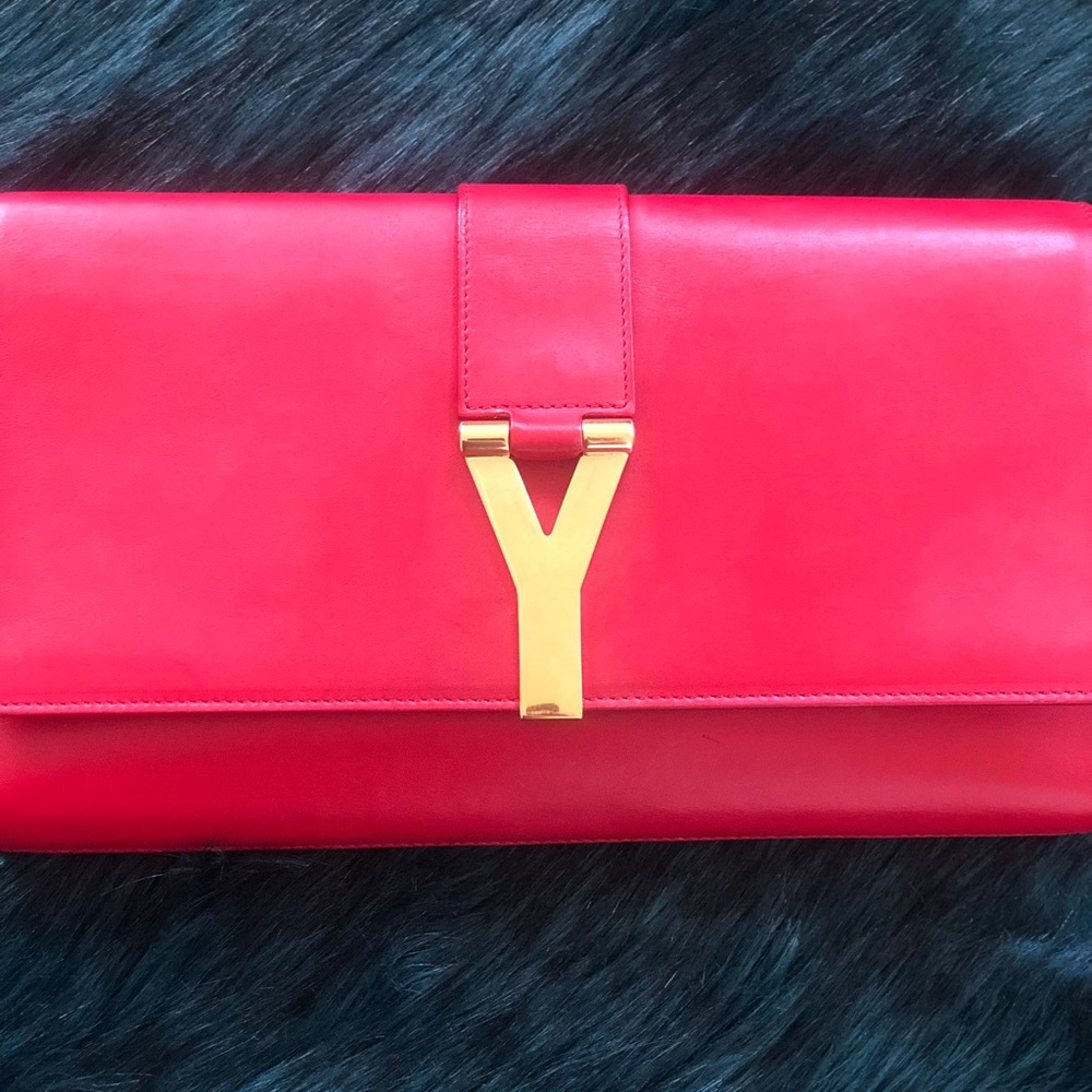 Yves Saint Laurent Authentic Leather Clutch